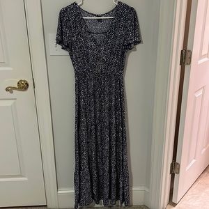 navy blue maxi dress
